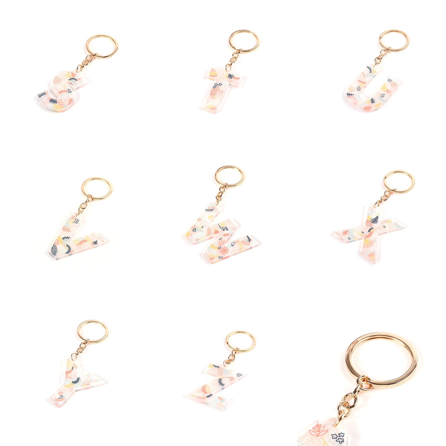 Acrylic Letter Keychain. Initial Keychain. 2 Inch Clear Acrylic Keychain. Personal Gift Accessoroy.