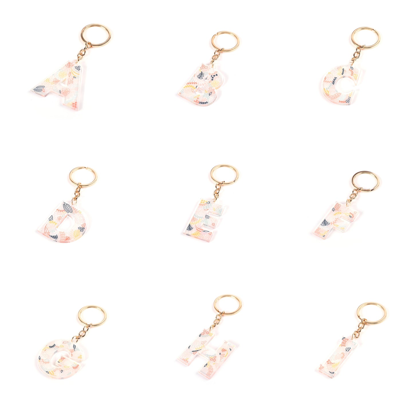 Acrylic Letter Keychain. Initial Keychain. 2 Inch Clear Acrylic Keychain. Personal Gift Accessoroy.