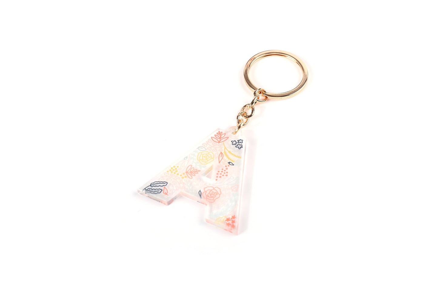 Acrylic Letter Keychain. Initial Keychain. 2 Inch Clear Acrylic Keychain. Personal Gift Accessoroy.