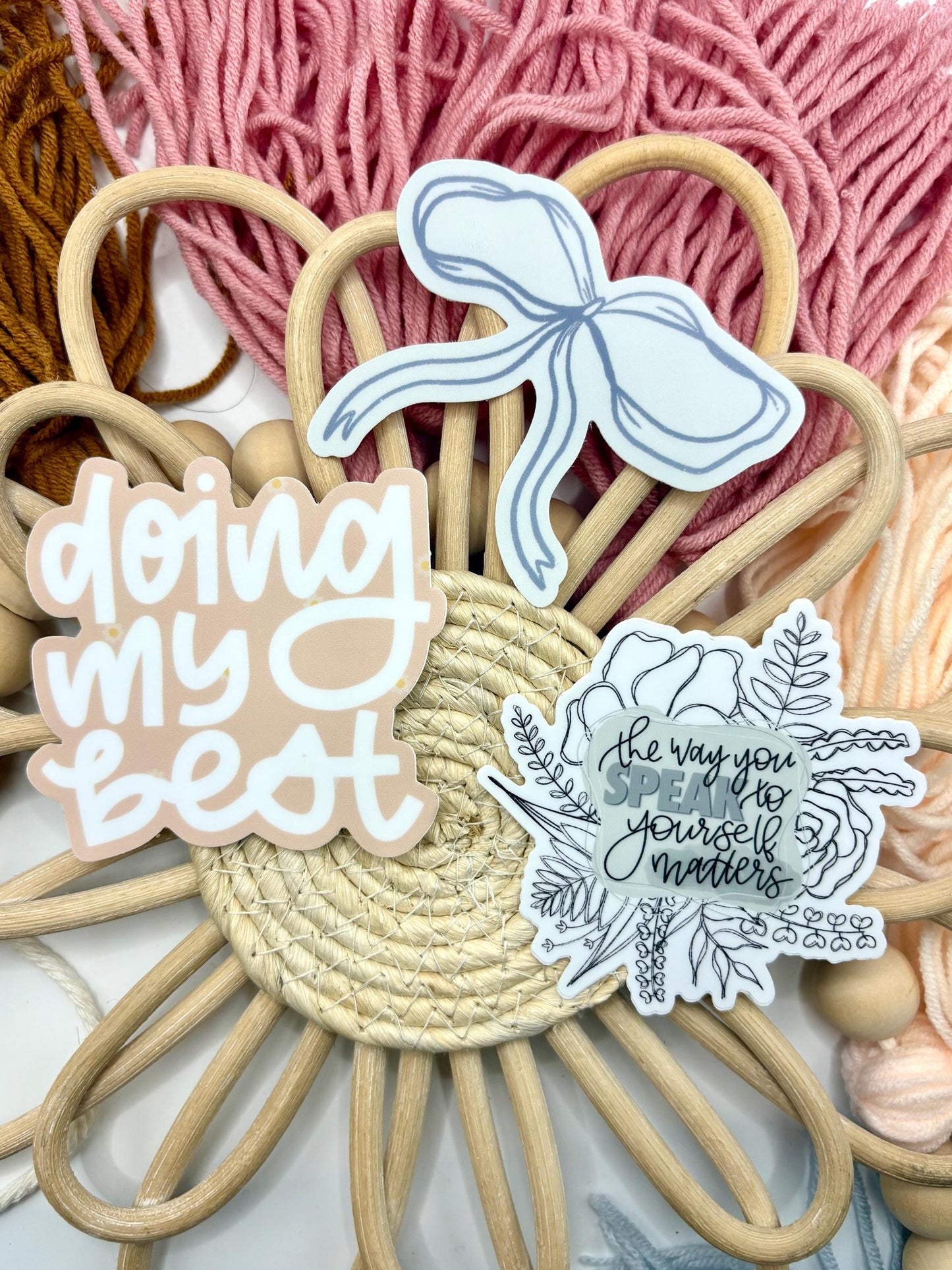 Bow Sticker. Weatherproof Sticker. 3 inch Vinyl Matte Sticker.