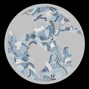 Clear World Floral Sticker. Weatherproof Travel Sticker. 3.5 inch Vinyl Matte Sticker.