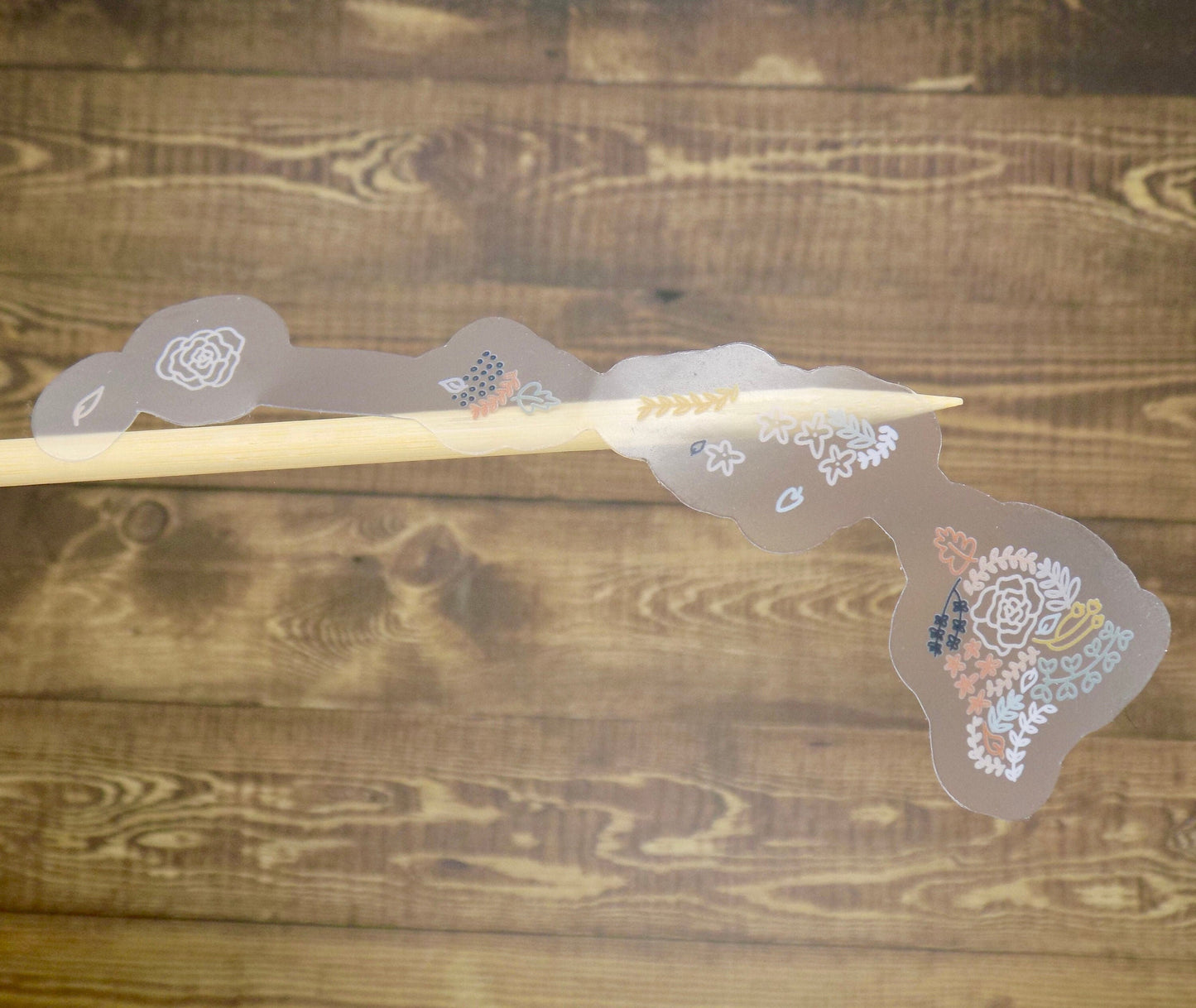 Clear Hawaii Floral Sticker. Weatherproof State Sticker. Vinyl Matte Sticker.