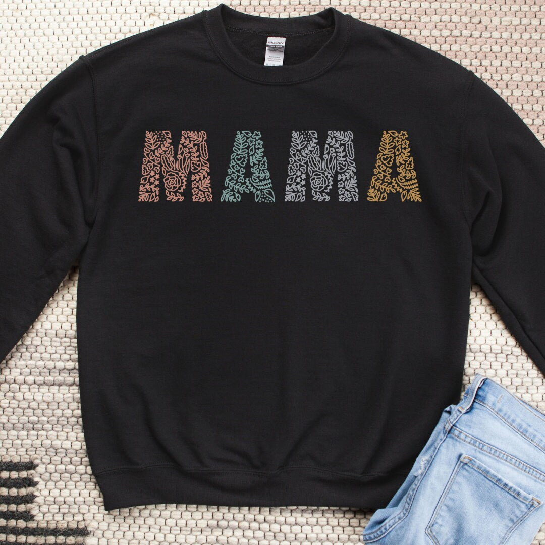 MAMA Crewneck. Mama Sweatshirt. Comfy, Cozy, Cute Mom Apparel.