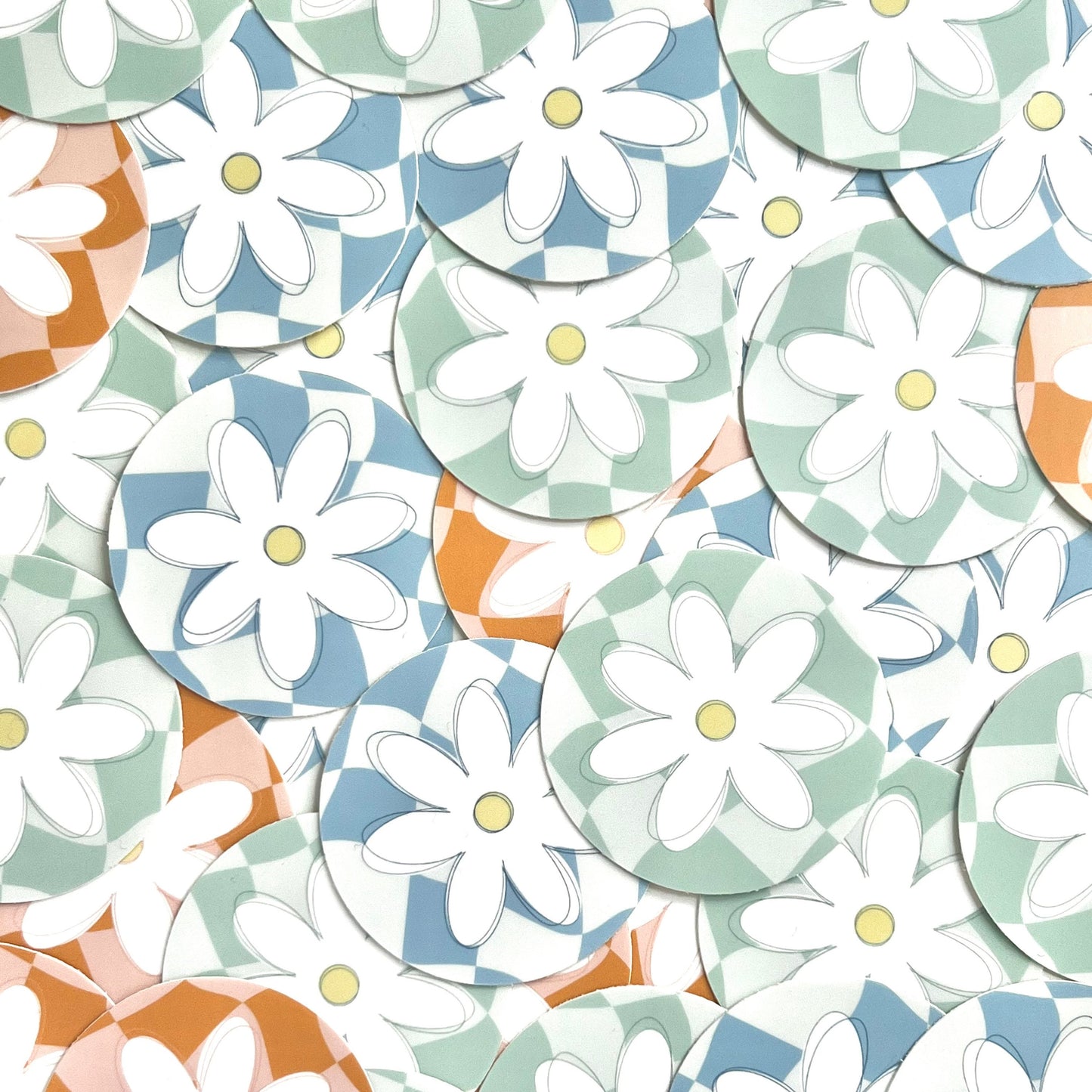 Retro Flower Stickers. 2inch Sticker. Weatherproof Vinyl Sticker. Aesthetic Sticker for Car, Laptop, Water bottle.