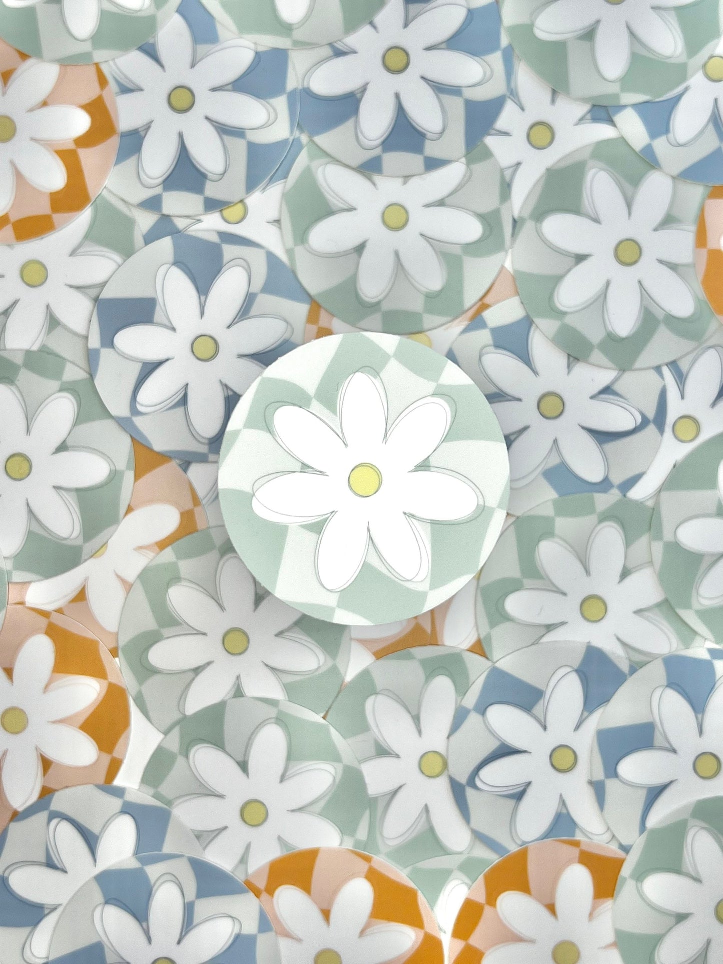 Retro Flower Stickers. 2inch Sticker. Weatherproof Vinyl Sticker. Aesthetic Sticker for Car, Laptop, Water bottle.