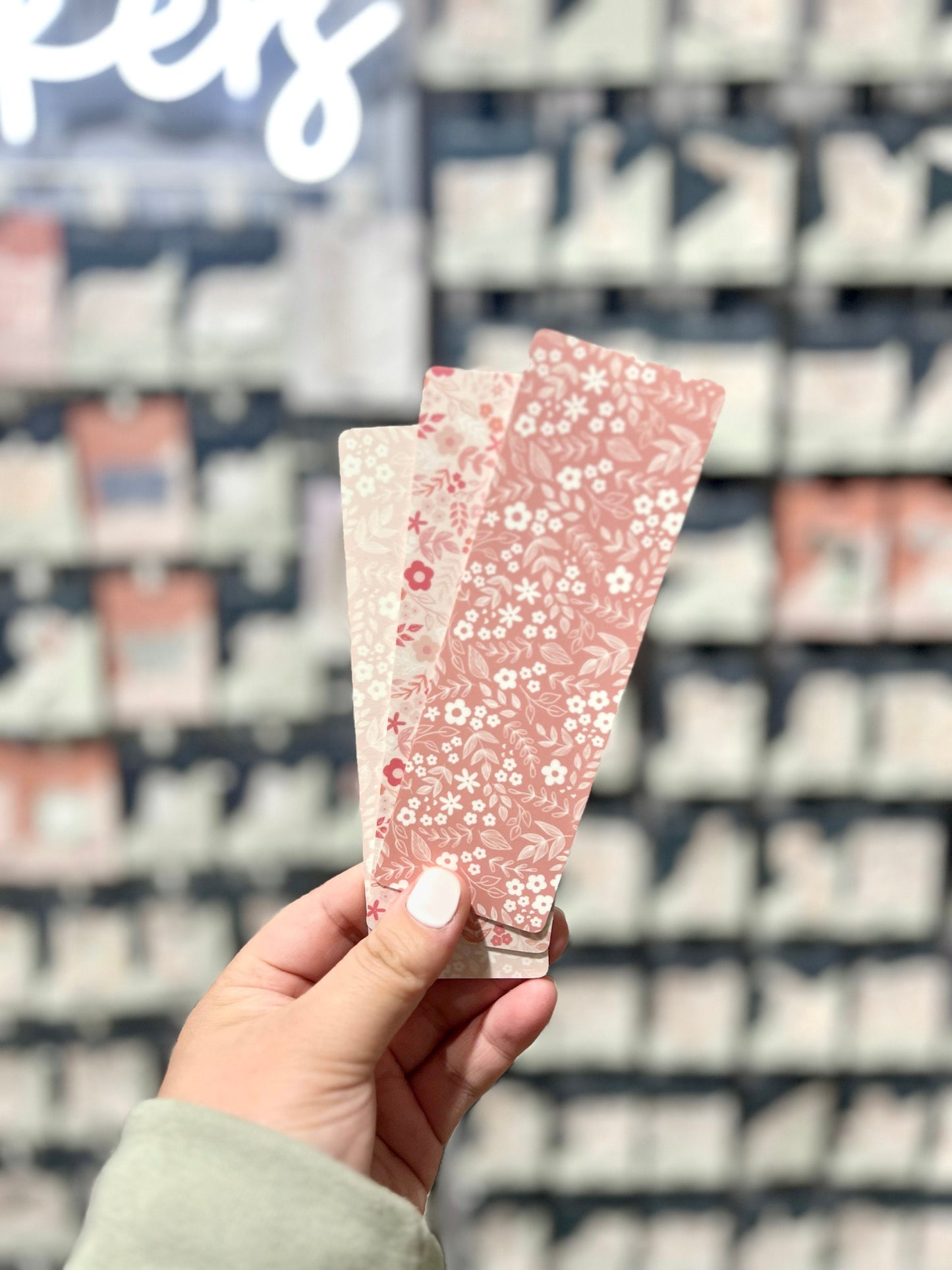 Pink Floral Bookmarks. Laminated Bookmarks. Bookmark Set. Gift for Book Lovers.