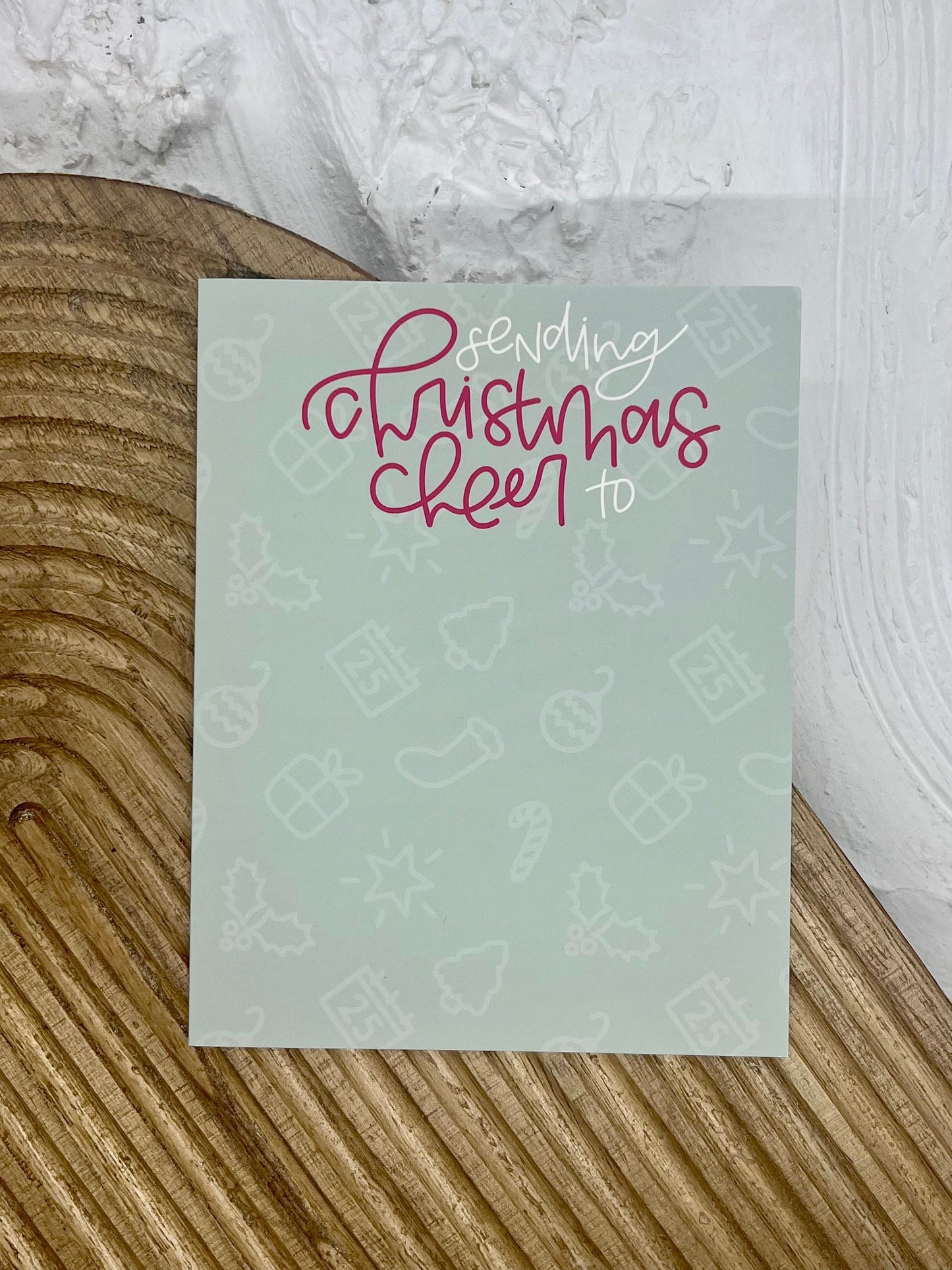 Christmas Cheer Card. Holiday Greeting Card. Blank Greeting Card. A2 Greeting Card. Card with Envelope. Light Blue Card.