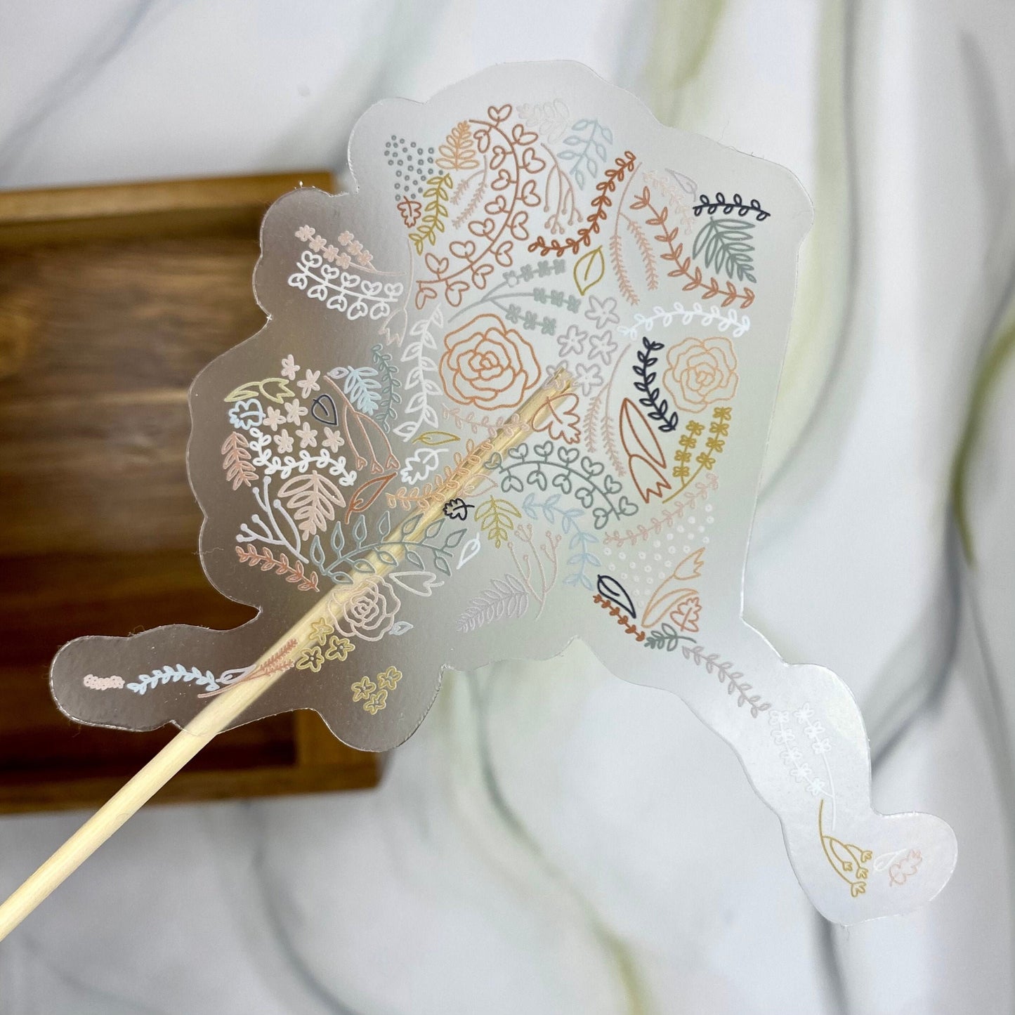 Clear Alaska Floral Sticker. Weatherproof State Sticker. Vinyl Matte Sticker.