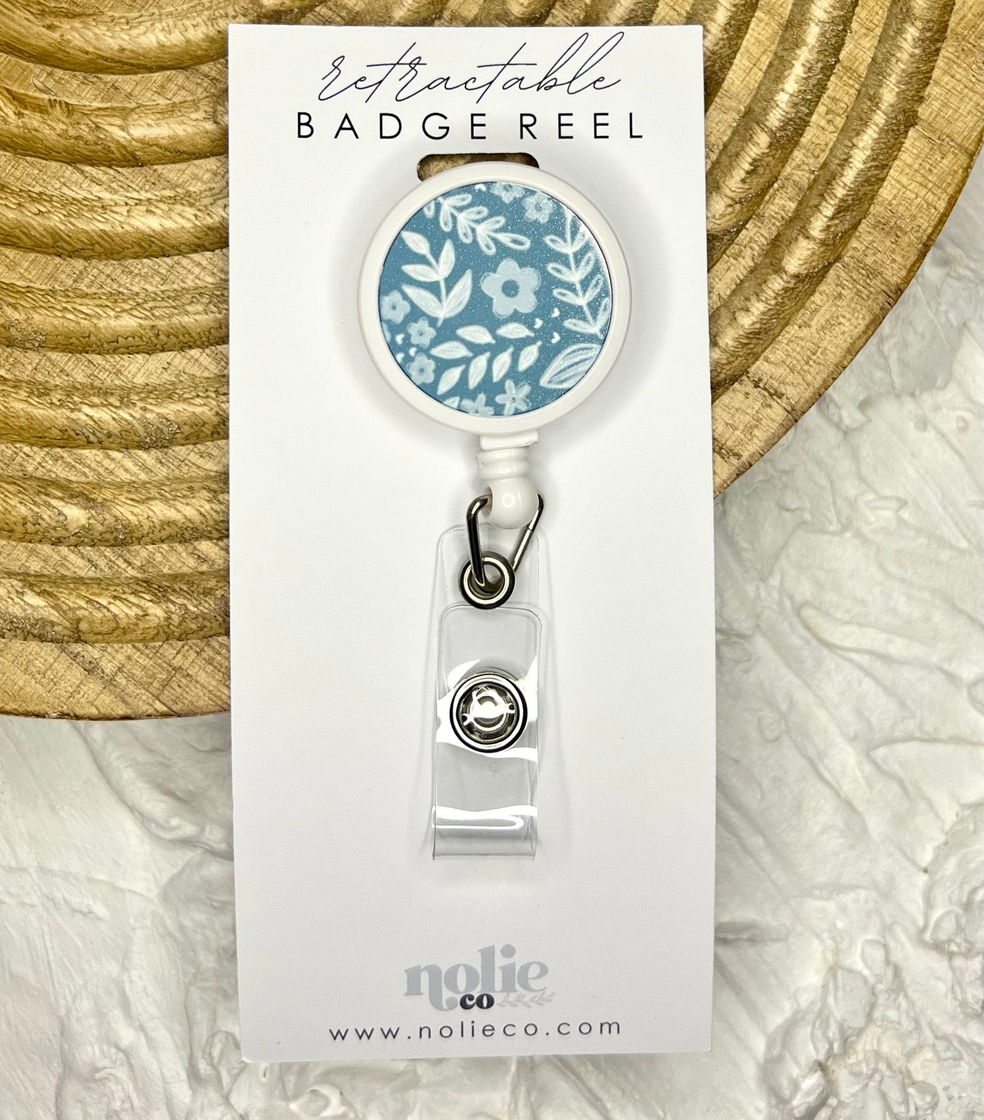 Retractable Badge Reel. Cute, Floral Badge Reel. School ID, Work ID, Card Holder.