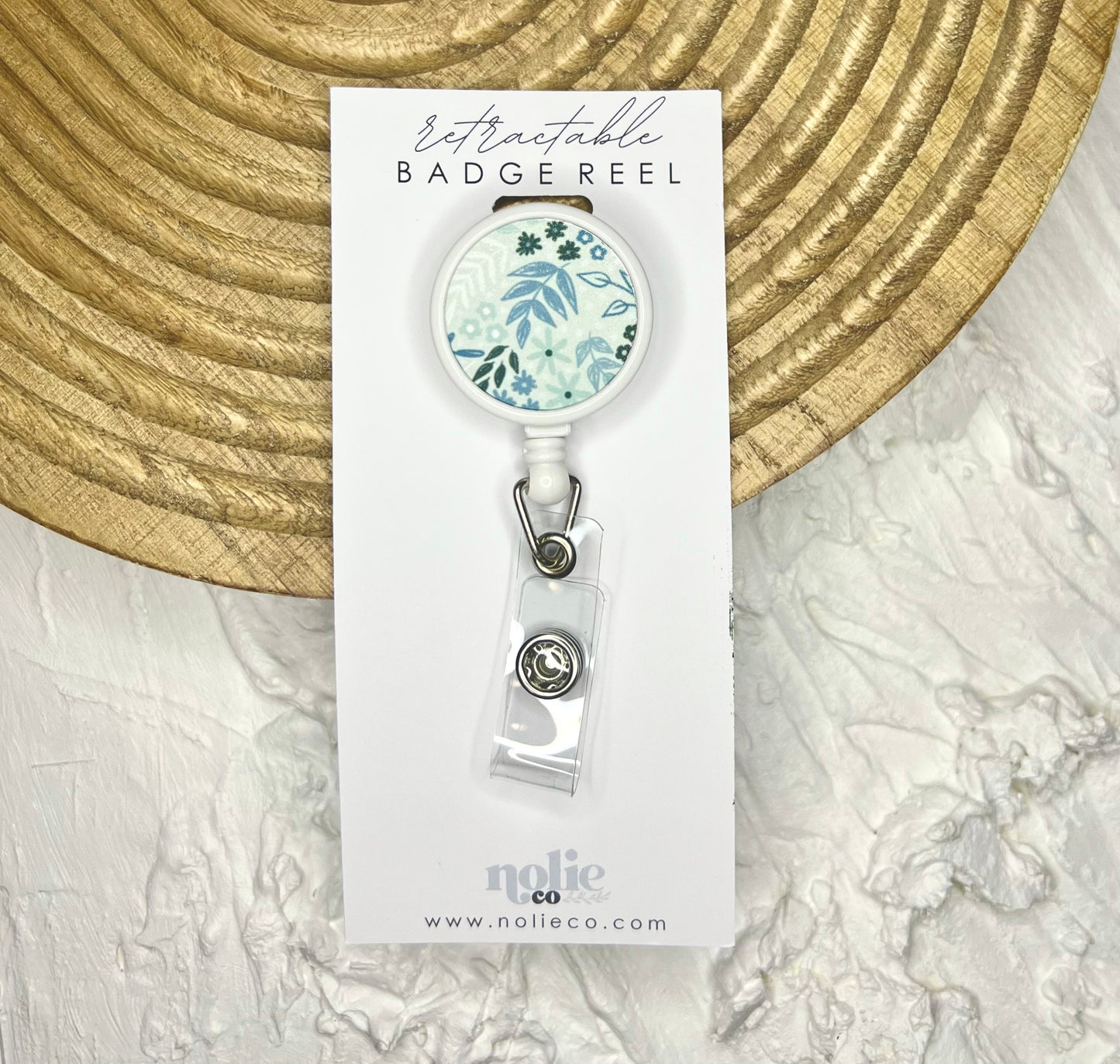 Retractable Badge Reel. Cute, Floral Badge Reel. School ID, Work ID, Card Holder.