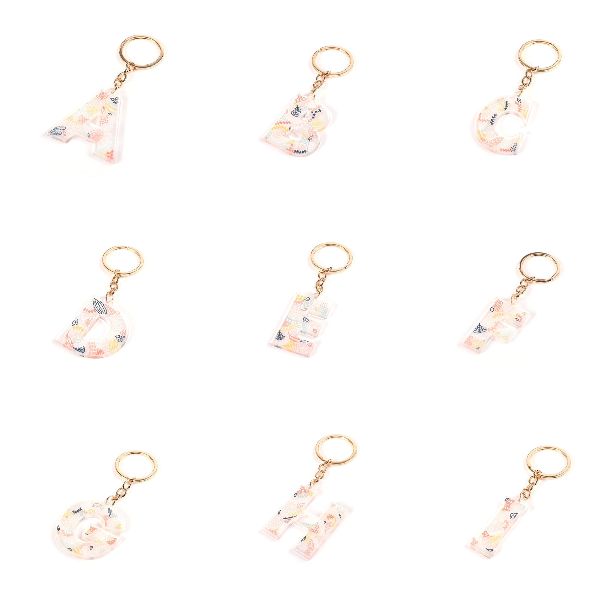 Acrylic Letter Keychain. Initial Keychain. 2 Inch Clear Acrylic Keychain. Personal Gift Accessoroy.