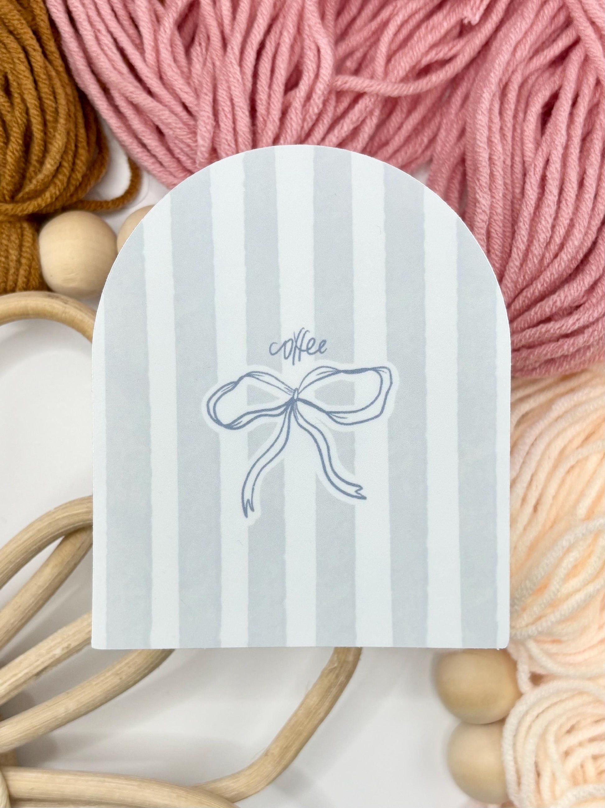 Coffee Sticker. Weatherproof Vinyl, Coffee Cup Sticker.