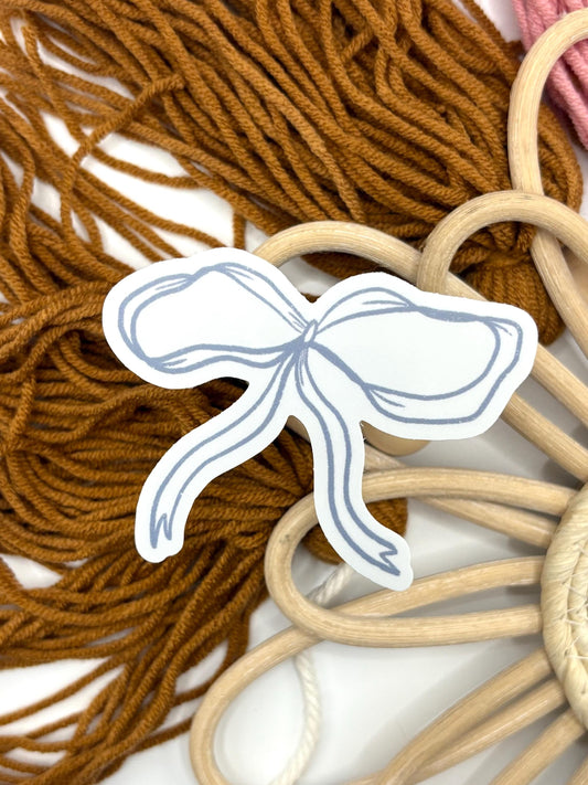 Bow Sticker. Weatherproof Sticker. 3 inch Vinyl Matte Sticker.
