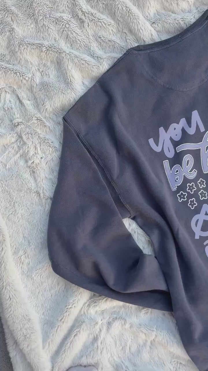 Be Brave Vintage Style Crewneck Sweatshirt. You can be Brave and be Scared at the same time. Oversized Crewneck.