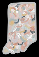 Clear Indiana Floral Sticker. Weatherproof State Sticker. Vinyl Matte Sticker.