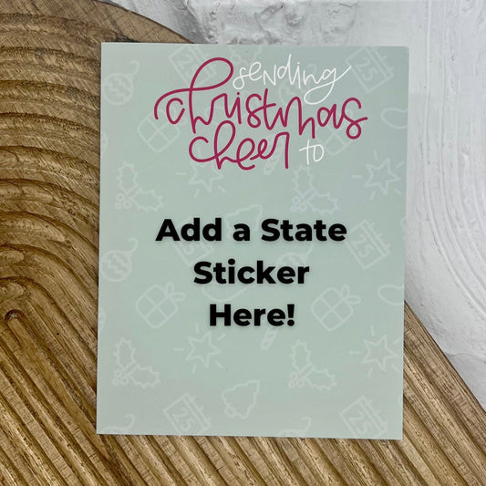 Christmas Cheer Card. Holiday Greeting Card. Blank Greeting Card. A2 Greeting Card. Card with Envelope. Light Blue Card.